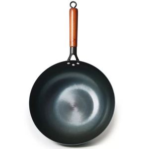 <span class=keywords><strong>Wok</strong></span> Tradicional <span class=keywords><strong>Asiático</strong></span> de Hierro Forjado Antiadherente de 26/28/30/32/34 cm, Sin Óxido, Sin Recubrimiento Químico, Apto para Gas e Inducción - Product Image 6