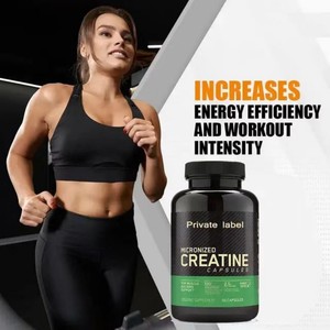 Cápsulas de creatina pura OEM 100% para adultos, tónico para atletas certificado GMP, recuperación más rápida, potencia energética aumentada, cero aditivos - Product Image 4