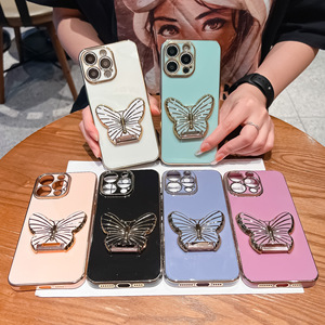 Nuevo Soporte Adhesivo para Teléfono con Diseño <span class=keywords><strong>de</strong></span> Mariposa, Soporte <span class=keywords><strong>de</strong></span> Escritorio para Chicas, Uso Horizontal y Vertical, Estilo TikTok - Product Image 1
