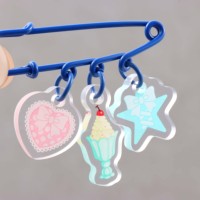 Breloque personnalisée en acrylique miniature, accessoire créatif, pendentif porte-clés, design amusant et personnalisé