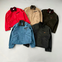 Veste bomber rétro J97 de style américain Detroit Heavyweight, motif cœur régulier, streetwear, vêtements de travail, fermeture éclair, coupe ajustée, homme