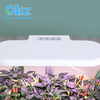 Pot Tanaman Sayuran Dalam Ruangan Pintar Ramah Lingkungan Oliz Hitam Putih Baru dengan Indikator Air dan Sistem Penyiraman Otomatis, Bunga Artifisial