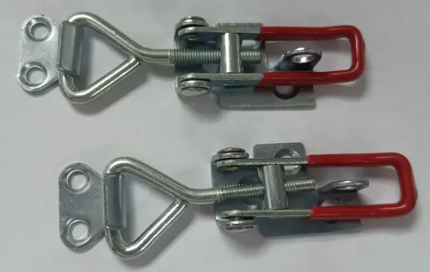Boîte à outils réglable en acier métallique, 2 pièces, série réglable, loquet de tiroir à ressort, serrure à dégagement rapide