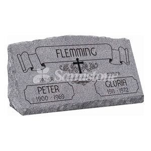 Pierre tombale en granit gris américain moderne Samistone TS-AG3, finition polie, garantie de 2 ans, origine Chine, caisse en bois - Product Image 3