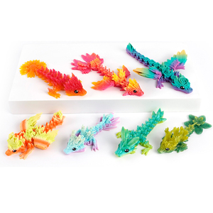 Vashine หุ่นโมเดลตกแต่งรูปมังกร<span class=keywords><strong>3D</strong></span> สีสันสดใสยืดหยุ่นได้ชุดหุ่นเทอร์โรซอร์สัตว์มีความยืดหยุ่น - Product Image 1