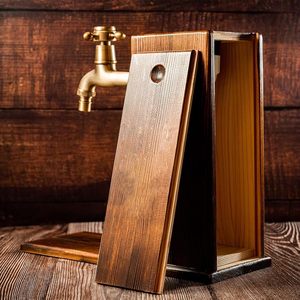 Distributeur de Boissons et d'<span class=keywords><strong>Alcool</strong></span> en Bois Personnalisé pour Bar Maison, Comptoir, Whisky, Cocktail – Idée Cadeau pour Mari et Père - Product Image 5