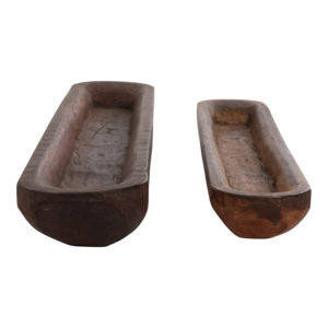Ciotola Allungata in Legno, Decorazione Rustica per la Casa, Centrotavola, Elemento d'Accento per la Tavola - Product Image 6