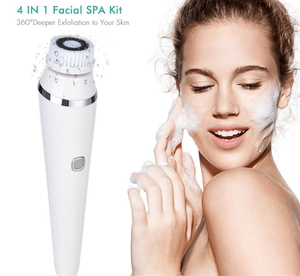 4 in 1 <strong>Sonic</strong> Electric Vibrating Face Wash <strong>Brush</strong> Face <strong>Cleaning</strong> <strong>Brush</strong> Face Cleanser Silicone Facial Cleansing <strong>Brush</strong> - Product Image 5