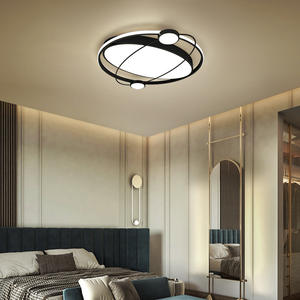Plafonniers dorés nordiques salon utiliser un luminaire de plafond LED rond moderne pour chambre à coucher - Product Image 2