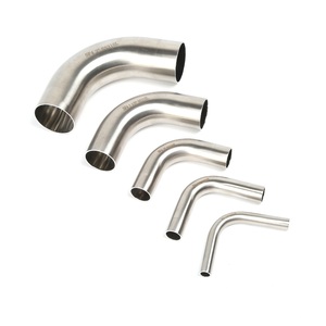 Ss316l ASME bpe thép không gỉ 1/4 "đến 6" 90 độ khuỷu tay chất lượng cao độ tinh khiết mông hàn uốn cong phụ kiện đường ống dài 90 ° khuỷu tay - Product Image 1