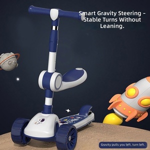 Nouveau scooter pour enfants <span class=keywords><strong>3</strong></span>+ <span class=keywords><strong>ans</strong></span>, musique, lumières, grandes roues, draisienne à <span class=keywords><strong>3</strong></span> roues - Product Image 3