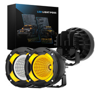 Projecteur LED 3,5 pouces 30W 3000LM Blanc Jaune Spot Flood DRL pour montant A, éclairage de conduite, étanche IP68, Wrangler Bronco Tank 300
