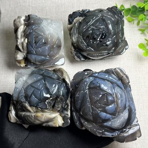 Flor de ágata volcánica Natural artesanal excelente luz UV efecto fluorescente energía curación cristal decoración cristal decoraciones - Product Image 5