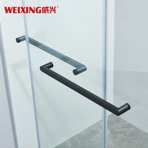 Giá bán buôn không khung phòng tắm vòi sen thép không gỉ đôi trượt Tempered Glass vòi hoa sen cửa - Product Image 3