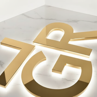 Enseigne lumineuse LED rétroéclairée pour extérieur, logo en lettres rétroéclairées, logo LED en acrylique, grand logo LED 3D rétroéclairé, logo mural LED rétroéclairé