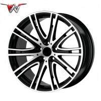 Jantes en alliage concaves profondes noir brillant 18 19 20 21 pouces, finition usinée argentée, multi-rayons, 5*112 5*120 pour BMW Audi Mercedes Benz