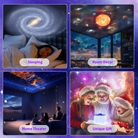 Lampe de projecteur LED réglable avec interrupteur, projection de ciel étoilé et de galaxie, décoration créative, lumière d'ambiance pour chambre à coucher