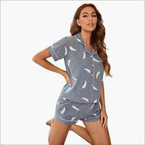 Conjuntos de Pijamas de 2 Piezas para Mujer, Verano, Casuales, Sexys, 100% Fibra de Bambú, Transpirables, Colores Personalizables, Venta al Por Mayor - Product Image 4