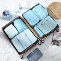 Élégant 8PCS Set Voyage Vêtements Sous-Ware Organisateur Sac Multifonction Bagages Emballage Cubes Sac Ensemble pour Hommes Femmes