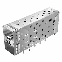 Conector de Receptáculo SFP+ 2x1 Blindado EMI, Conector de Orificio Pasante para Centro de Datos, Telecomunicaciones, Redes Empresariales 5G, HPC