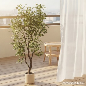 180cm Künstlicher Grüner Ficus-Baum im Topf Künstliche Pflanze für Innenraumgestaltung für Zuhause und Hotel - Product Image 5