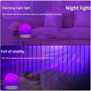 RGB LED Northern Light Aurora Projection Lamp Decor Starry Sky Night Light with <b>Remote</b> <b>Control</b> for Bedside - Product Image 3