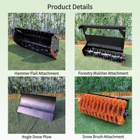 Desbrozadora Forestal RC Crawler de 1000 mm con Engranaje de Gusano Autoblocante, Corte de Ramas en Pendientes de 35 Grados, Alcance de 200 m para Terrenos Silvestres