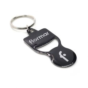 Personalized Stainless Steel Shopping Cart Trolley Chips Supermarket Coin Token Keychain Germany with Bottle Opener - Product Image 6