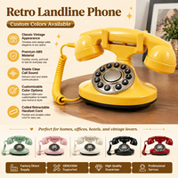 Téléphone fixe vintage personnalisé OEM, couleur au choix, avec boîtier ABS, son d'appel clair et stable pour la maison, l'hôtel, le bureau
