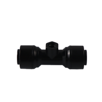 Buse de brumisation fine durable en plastique de 6,35 mm à basse pression, raccord en T de 1/4 pouce, connecteur rapide pour tuyau, refroidissement extérieur