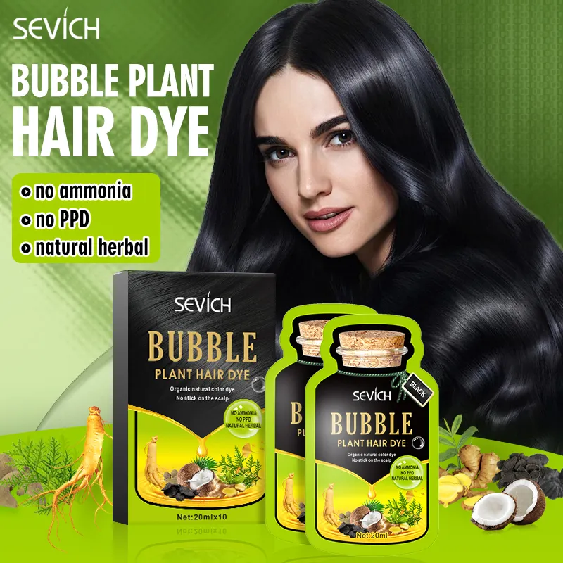 Ammonia Free Permanent Nice And Easy Hair Color Hair Dyeing Black Hair Dye Shampoo 3 in 1