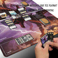 Tapis de jeu rectangulaire antidérapant personnalisé pour cartes à collectionner, best-seller transfrontalier, fabriqué en Chine, emballage en sac OPP sur commande