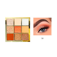 Palette d'ombres à paupières personnalisée de haute qualité, finition scintillante, ombre à paupières sèche, livre, marque privée
