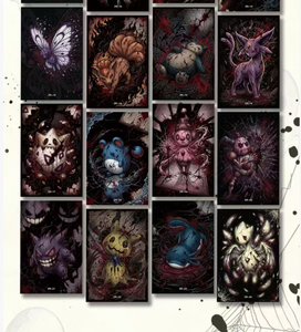 Cartes de <span class=keywords><strong>jeu</strong></span> de société en PVC avec impression couleur intégrale, motifs anime japonais dessinés à la main, en coffret cadeau, vente en gros YQ - Product Image 5