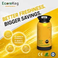 Fût à bière en plastique 20L Ecorekeg Type Économique 15 bars Haute Pression Durée de Conservation 12 Mois Sans Gaz CO2 Requis Outil pour la Fabrication de Bière Artisanale