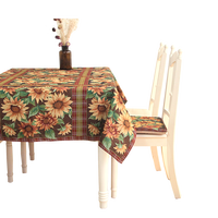 MOQ 100 pièces Nappe Jacquard Florale Tissée en Polyester/Coton Anti-Salissure de Haute Qualité Personnalisée pour Décoration de Salon et de Banquet