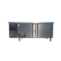 Mini congélateur sous table en acier inoxydable à double température Réfrigérateur horizontal Congélateur industriel 200L-500L 2/3 porte
