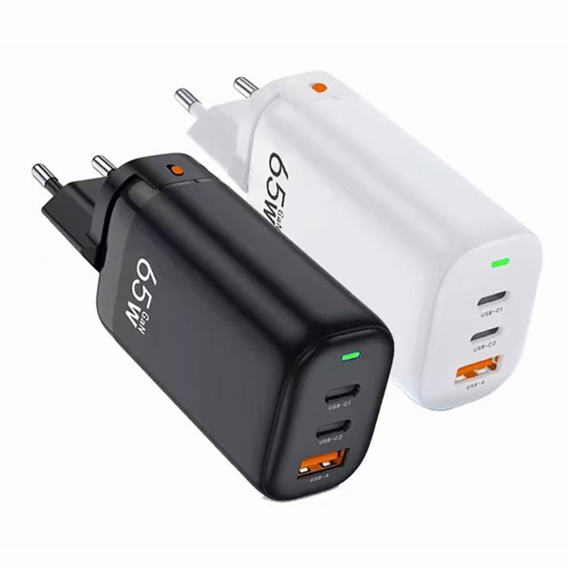 Hot Sale 2024 65w PD QC 3.0 Fast Charging One USB Dual Type C Travel Wall Charger Power Adapter GaN Charger for iPhone