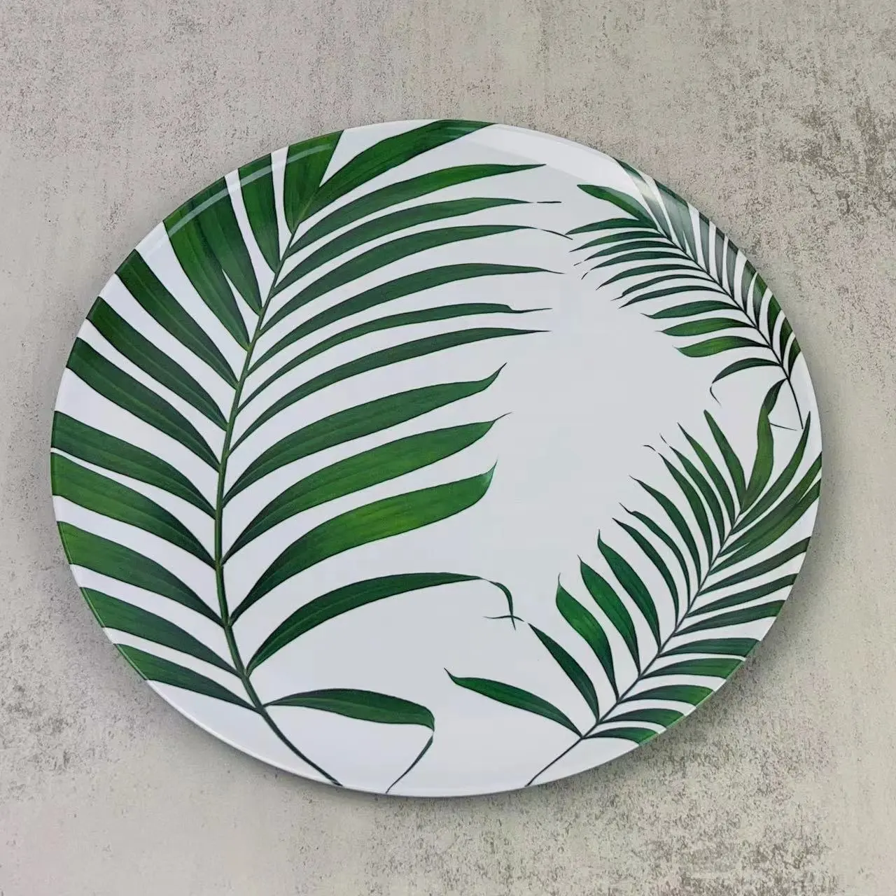 Unbreakable wholesale cheap melamine plastic fruit dinner plates round food grade daily use