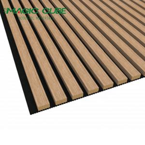 Akustik paneller Polyester paneller polyester alt çıtalar ahşap kaplama akustik paneller duvar ve tavan için MDF - Product Image 1