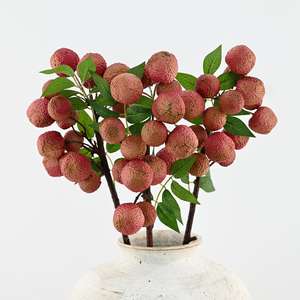Bouquet de fleurs de fruits <span class=keywords><strong>litchi</strong></span> artificiels au toucher réel en gros laisse la maison graduation noë<span class=keywords><strong>l</strong></span> halloween <span class=keywords><strong>arbre</strong></span> de thanksgiving - Product Image 1