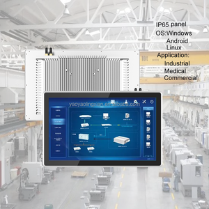 PC todo en uno de 15,6 pulgadas IP65 pantalla impermeable negocios Industrial usado montado en la pared/computadora de pantalla multitáctil de escritorio - Product Image 1