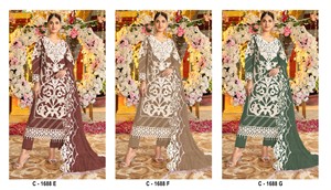 Nuevo traje de Salwar de Organza pesada pakistaní y Dupatta con bordado pesado y traje de trabajo Khatli a mano para mujer - Product Image 2