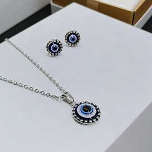 LC20260165 Vente en gros de colliers pendentifs en acier inoxydable pour femmes et hommes, avec un pendentif porte-bonheur <span class=keywords><strong>turc</strong></span>, œil du diable, œil maléfique - Product Image 5