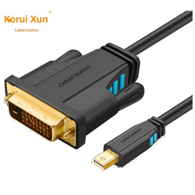 CableCreation 1080P Mini DP to DVI Cable for DVI 24+1 Male Thunderbolt 2 Surface Pro MacBook Air Monitor 24K Connectors