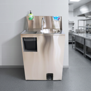 Nouvelle conception d'évier autoportant à pédale en acier inoxydable pour le lavage des mains - Product Image 3
