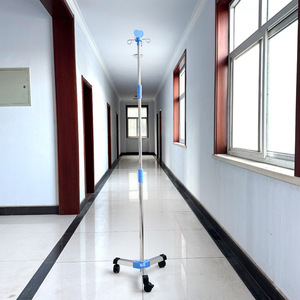 Three-claw stainless steel IV stand, medical IV stand, outpatient <b>special</b>, thickened, durable, rugged, portable, floor-standing - Product Image 1