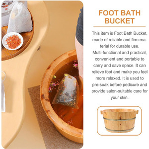 <span class=keywords><strong>Bois</strong></span> pédicure <span class=keywords><strong>bassin</strong></span> de massage bain de pieds spa bol tremper baignoire seau barils pour sauna à la maison - Product Image 3