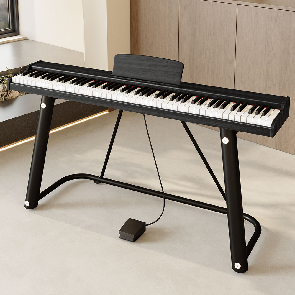 88-Key Portable Digital Piano – Hammer Action Touch-Sensitive Keyboard with Built-In Speakers - View 3