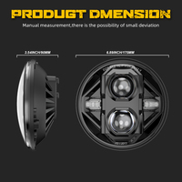 Haute qualité 7 pouces feux de croisement DRL tourner Singal ambre Angel Eye SAE phare led pour hors route